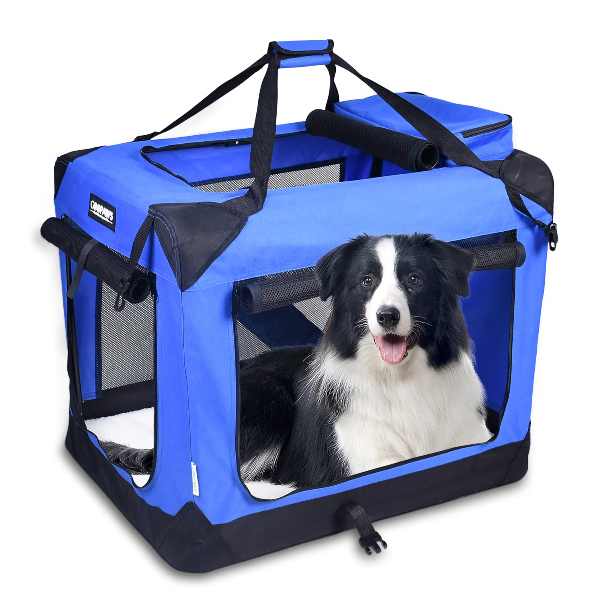 JESPET Travel Pet Crate with Straps & Fleece Mat