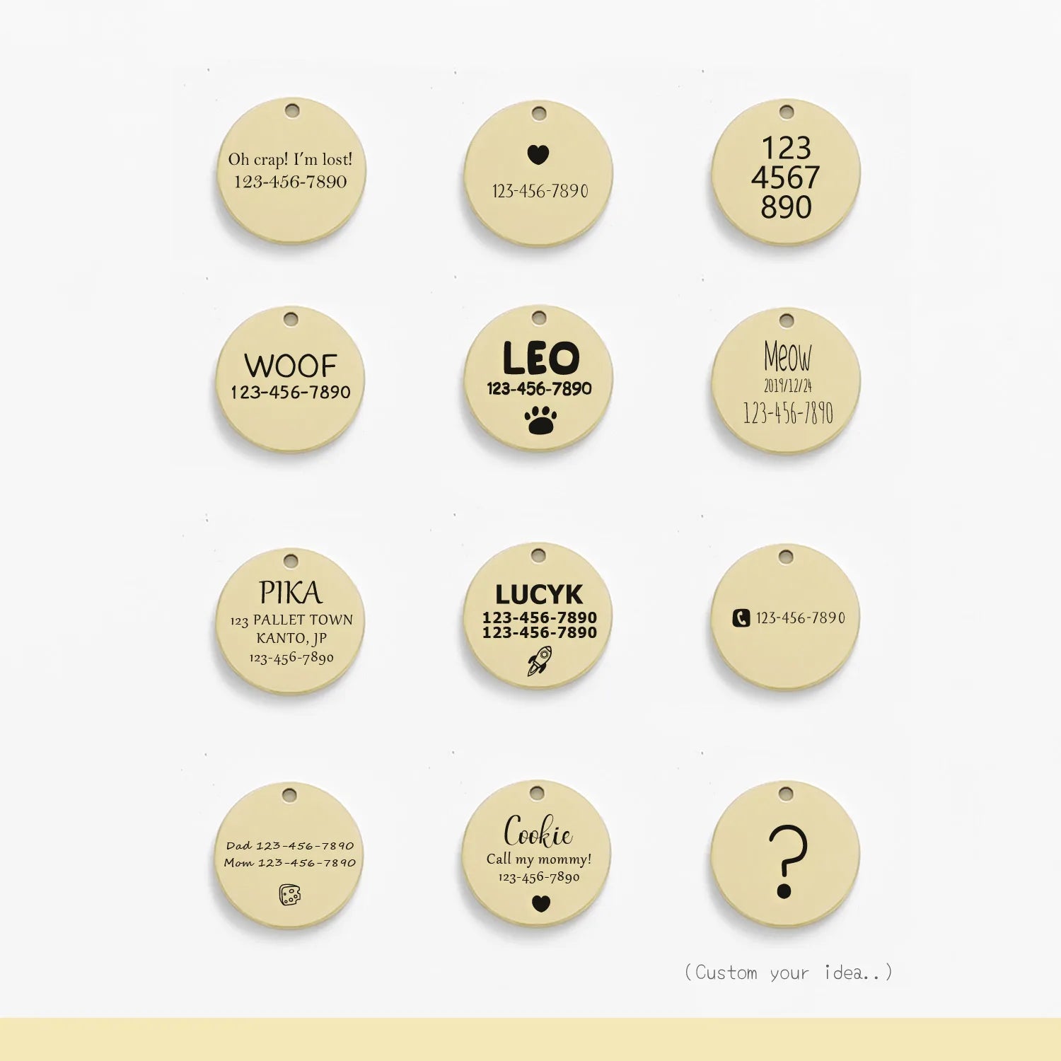 Personalized Cat Dog ID Tag