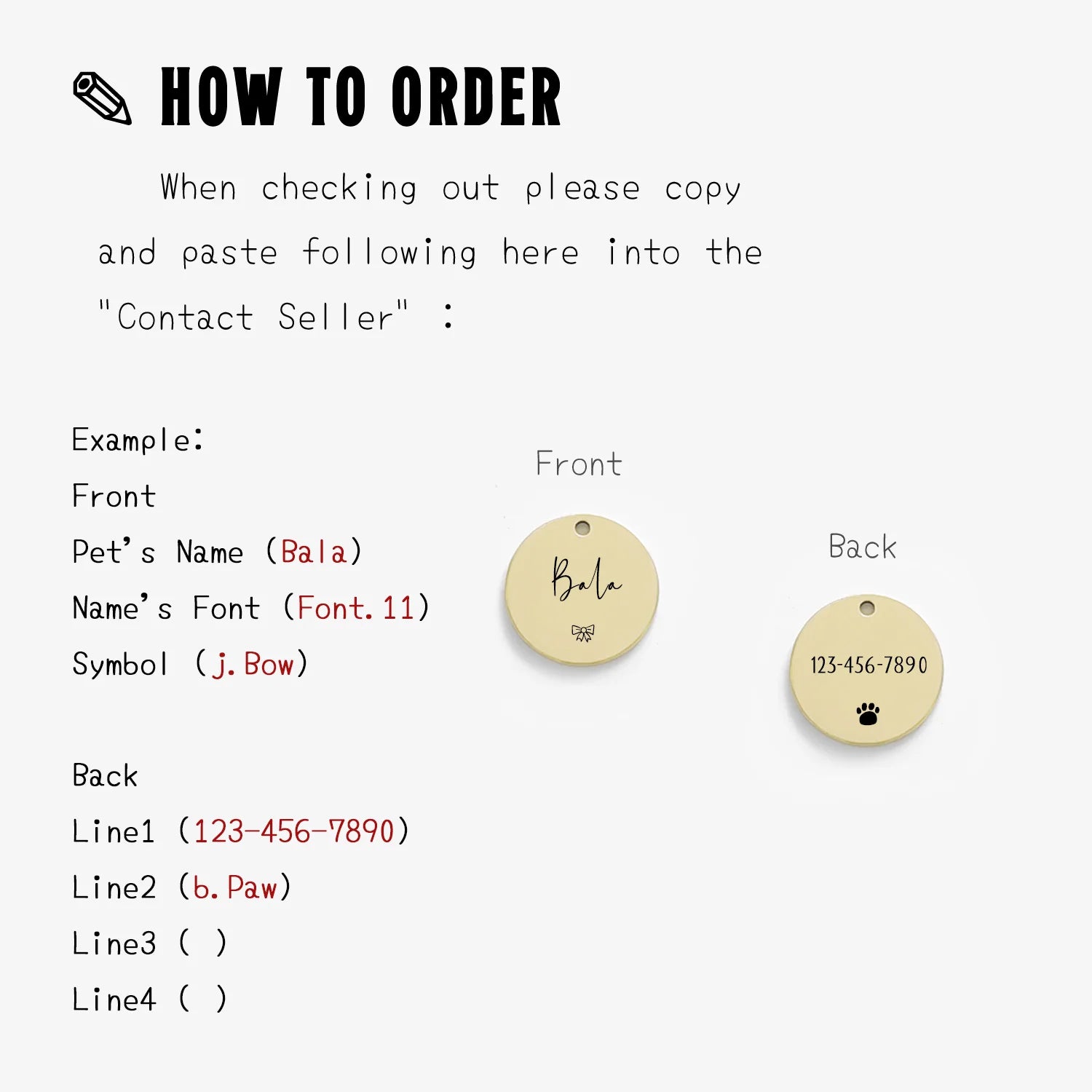 Personalized Cat Dog ID Tag