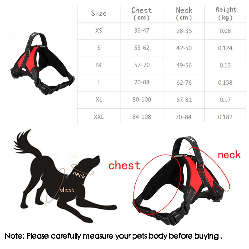 Reflective Soft Adjustable Dog Harness for Medium Dogs