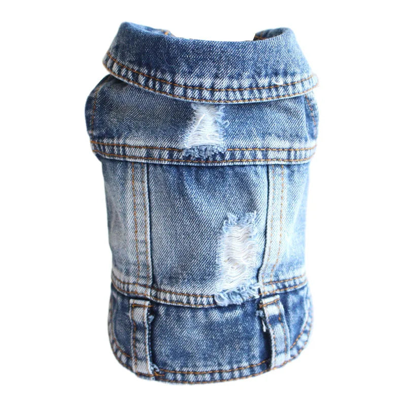 Denim Dog Clothes Cowboy Pet Dog Coat Puppy Clothing