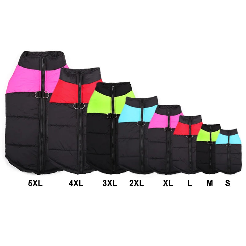 Waterproof Winter Dog Coat – Warm Vest for Small to Large Dogs (S–5XL)
