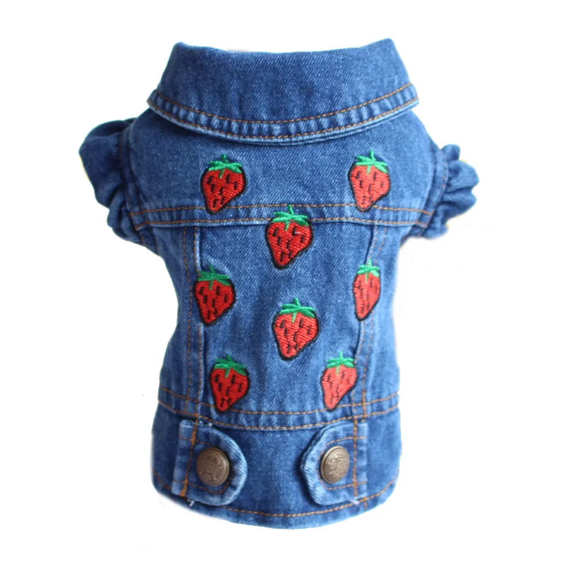 Denim Dog Clothes Cowboy Pet Dog Coat Puppy Clothing