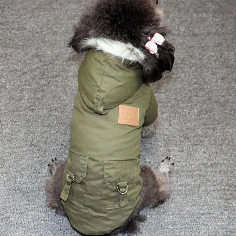 Thick Dog Coat for Winter – Hooded Warm Jacket for Small & Medium Dogs