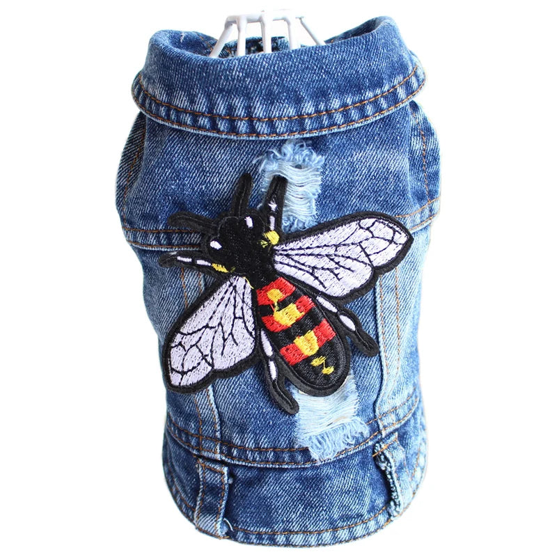 Denim Dog Clothes Cowboy Pet Dog Coat Puppy Clothing