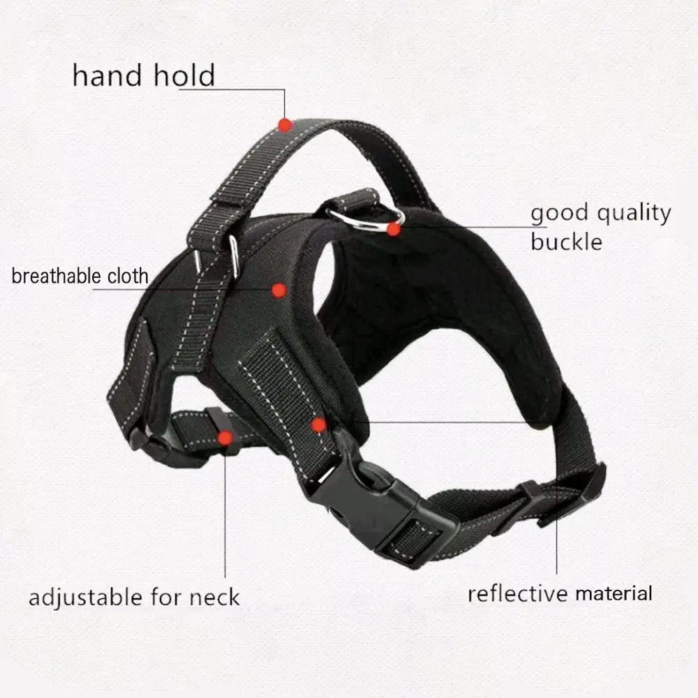 Reflective Soft Adjustable Dog Harness for Medium Dogs