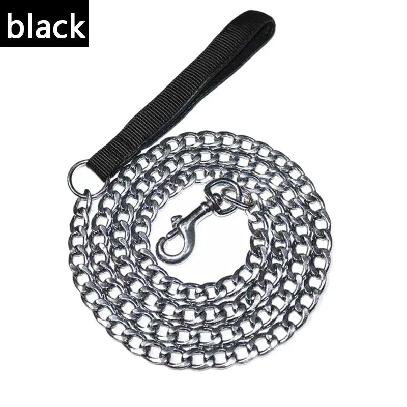 Heavy-Duty 120cm Metal Dog Chain Leash for Small & Medium Dogs