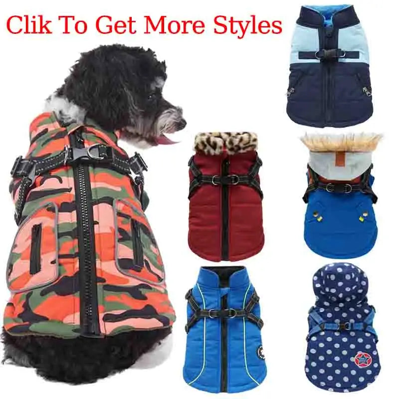 Thick Dog Coat for Winter – Hooded Warm Jacket for Small & Medium Dogs