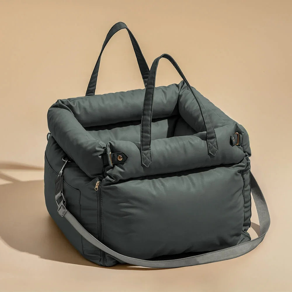 Luxury Faux Leather Pet Car Booster Seat – Dog & Cat