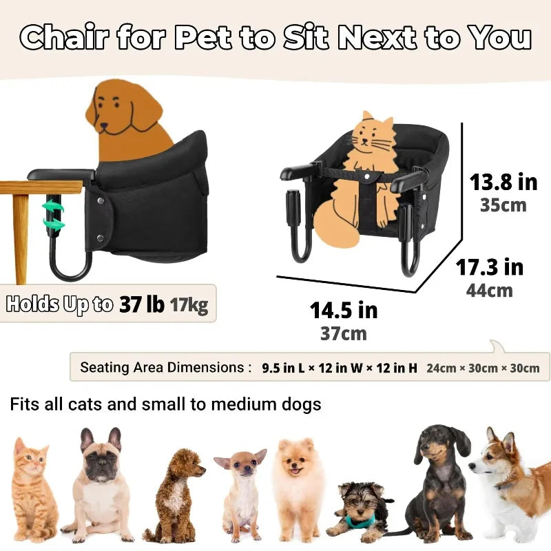 Portable Adjustable Pet Feeding Booster Seat – Cat & Dog High Chair