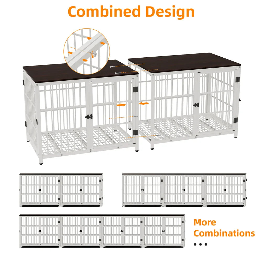 Furniture-Style Elevated Dog Kennel / Playpen