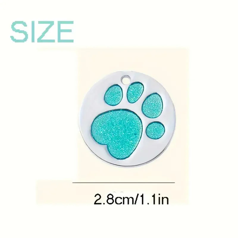 1pc Personalized Paw Pet Dog Tag