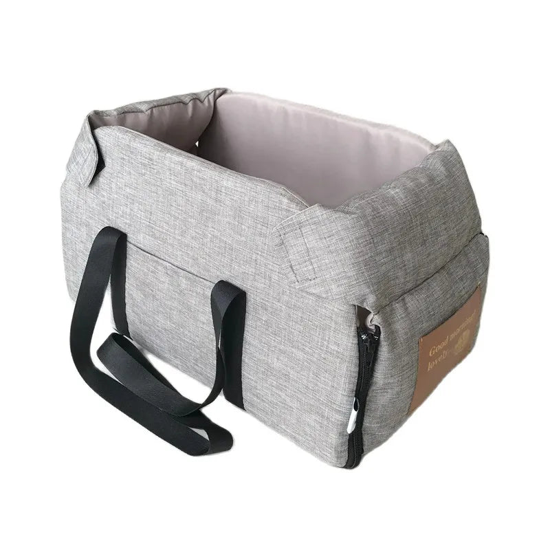 Dog Car Seat for Small Dogs – Center Console Pet Booster Seat for Safe Car Travel