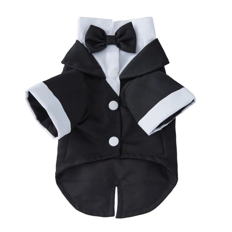 Dog Tuxedo – Formal Wedding Suit with Bow Tie for Small & Medium Dogs