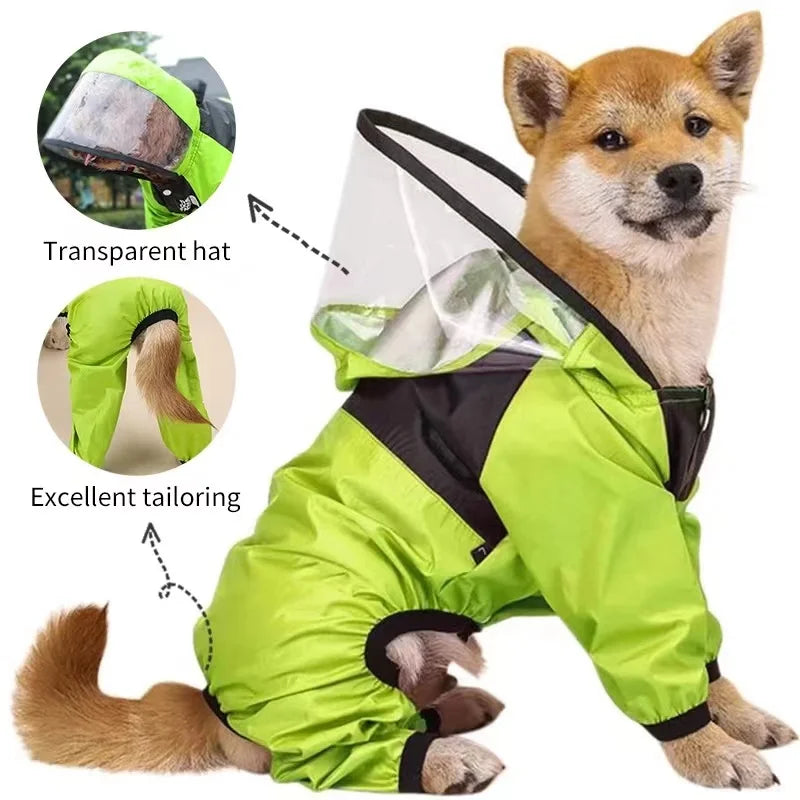 Dog Face Raincoat for Dogs, Protective & Comfortable