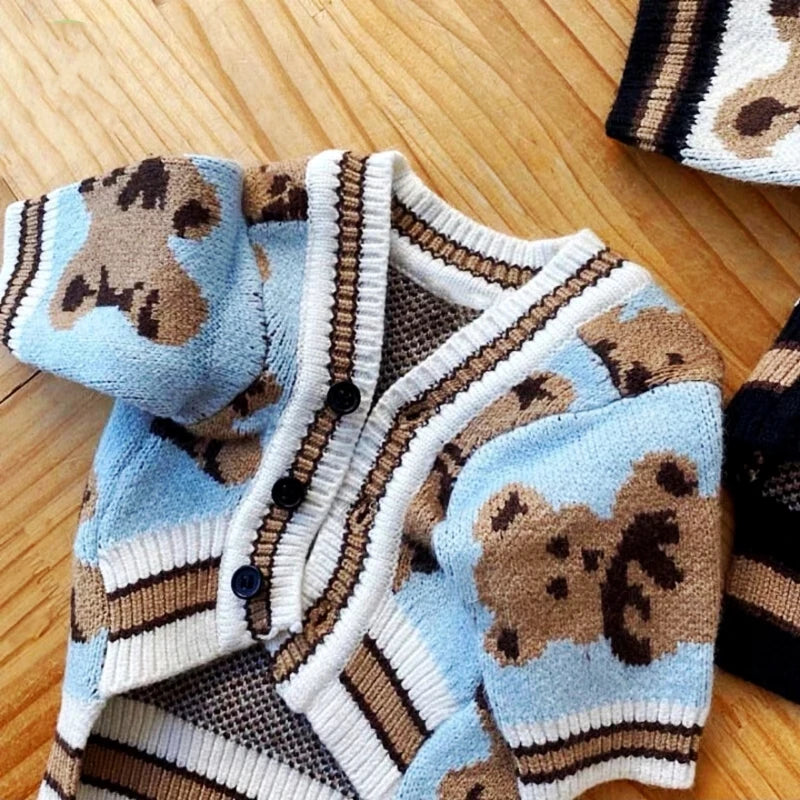 Luxury Striped Dog Sweater – Warm Cardigan