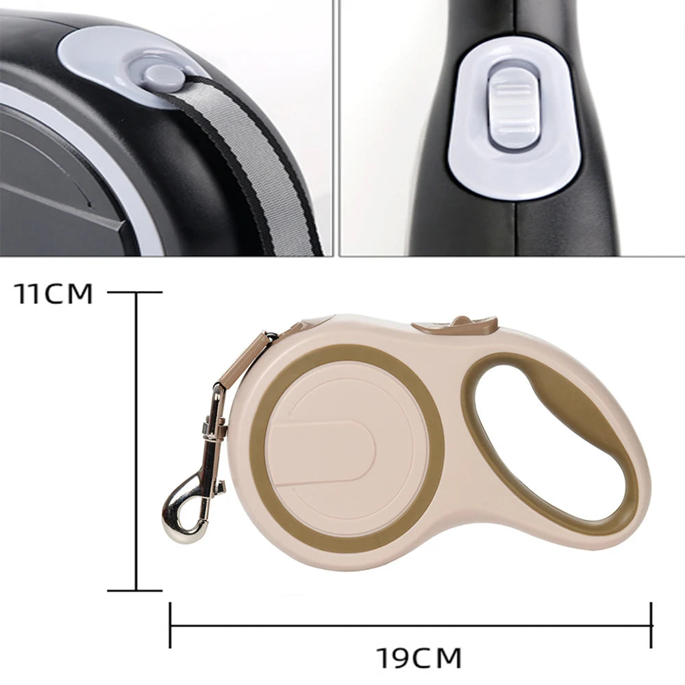 Retractable Nylon Dog Leash for Large Dogs, Strong & Durable