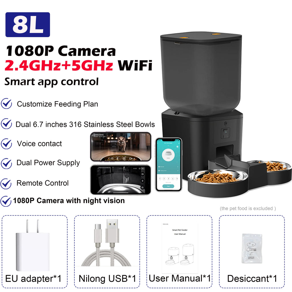 Smart Automatic Cat Feeder with Camera and App Control