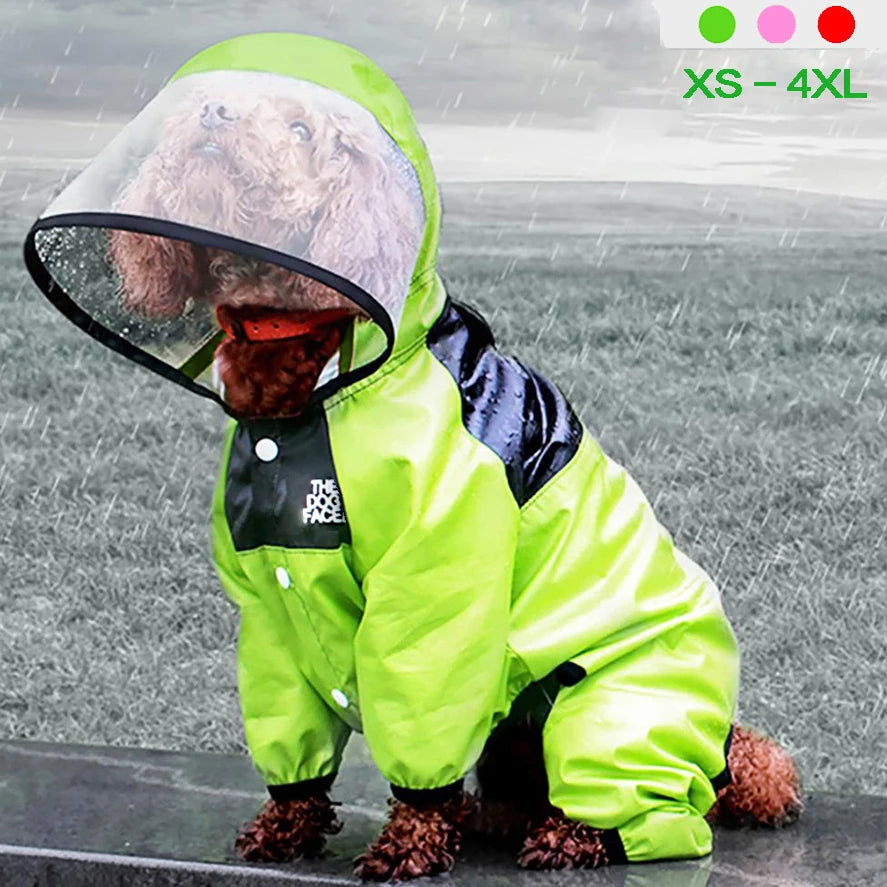 Dog Face Raincoat for Dogs, Protective & Comfortable