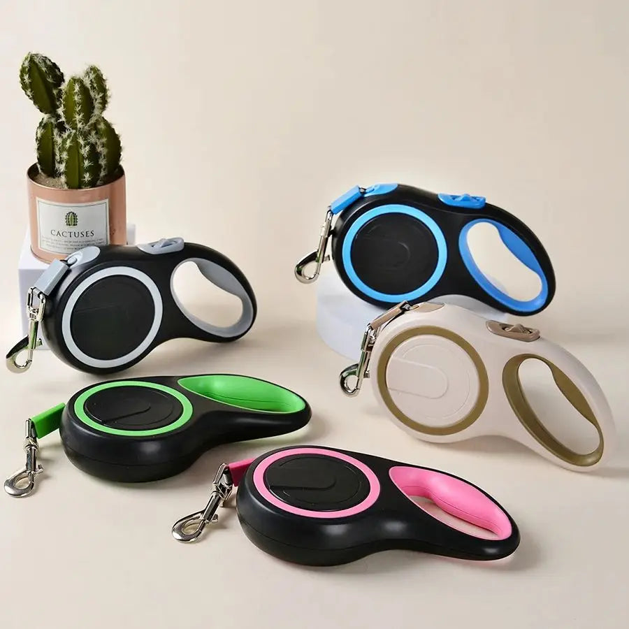 Retractable Nylon Dog Leash for Large Dogs, Strong & Durable