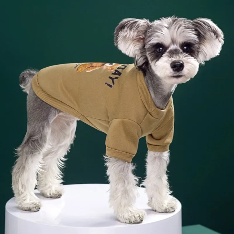 Winter Pet Pullover Sweatshirt – Bear Pattern Dog & Cat Jacket