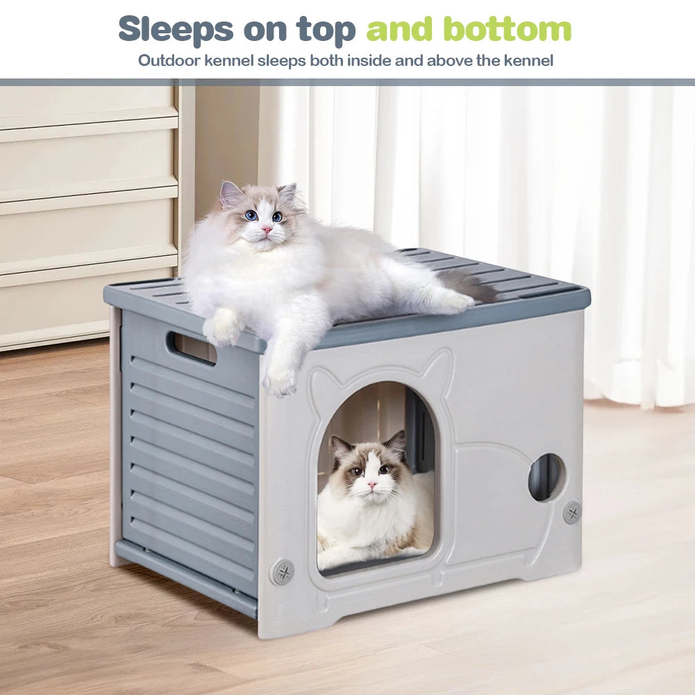 Outdoor Cat / Small Dog House – Warm, Waterproof, Portable