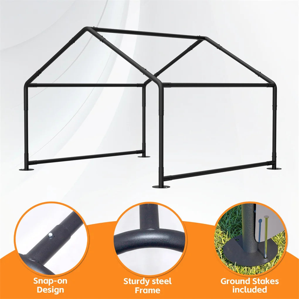 XL Outdoor Dog Tent with Mesh Windows & Canopy