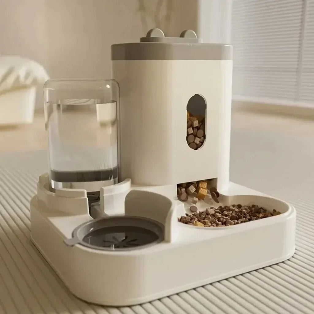 Automatic Pet Feeder with Water Fountain – Large Capacity Food & Water Dispenser for Cats & Dogs