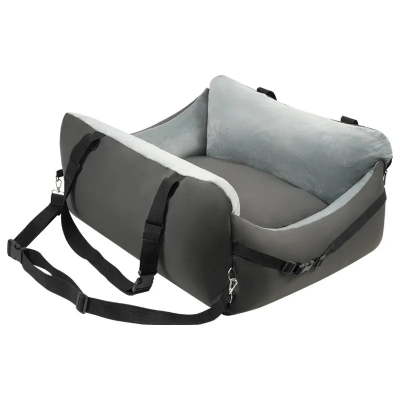 Waterproof Dog Car Seat Travel Bed with Safety Strap