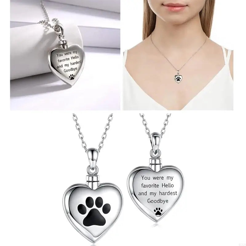 Elegant Pet Ashes Memorial Necklace