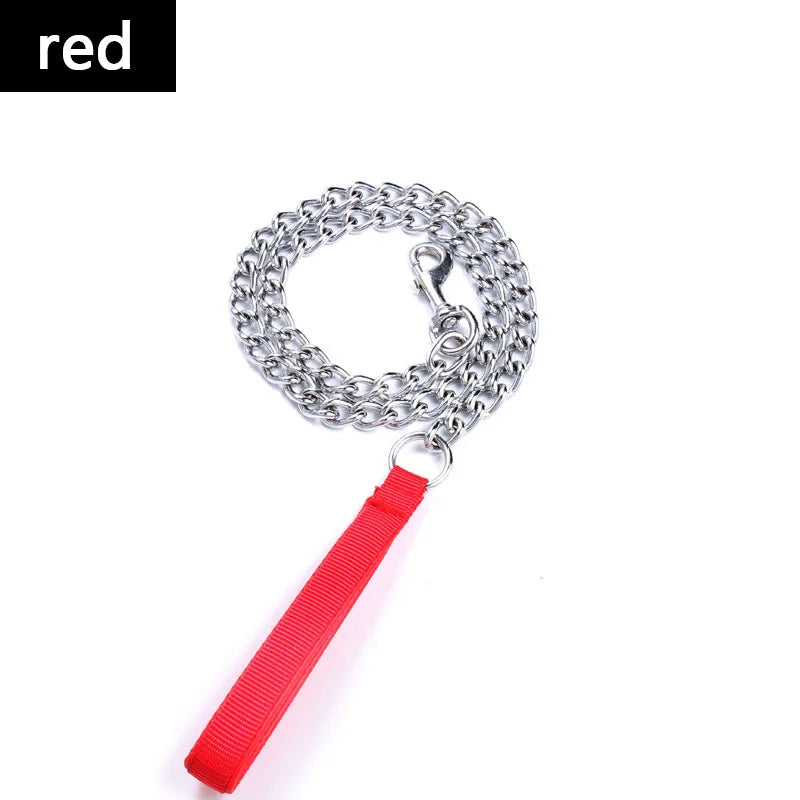Heavy-Duty 120cm Metal Dog Chain Leash for Small & Medium Dogs