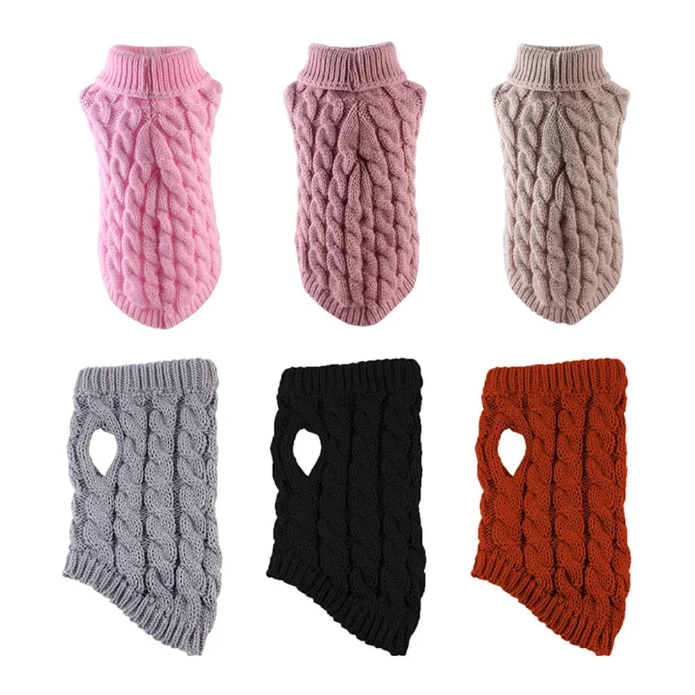 Small Dog Sweater, Autumn/Winter Knitted Warm Pet Clothes