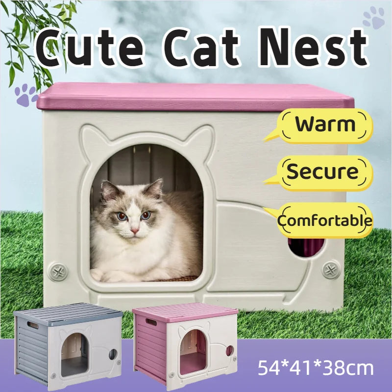 Outdoor Cat / Small Dog House – Warm, Waterproof, Portable