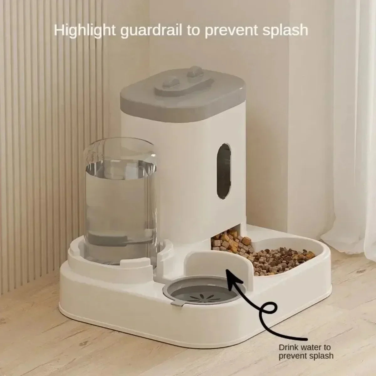 Automatic Pet Feeder with Water Fountain – Large Capacity Food & Water Dispenser for Cats & Dogs