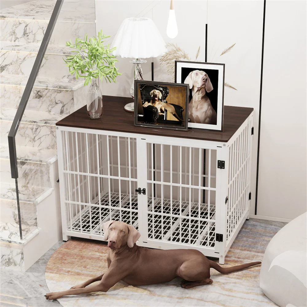 Furniture-Style Elevated Dog Kennel / Playpen