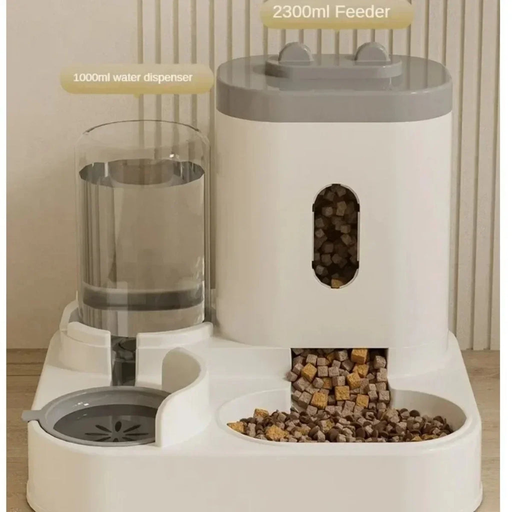 Automatic Pet Feeder with Water Fountain – Large Capacity Food & Water Dispenser for Cats & Dogs