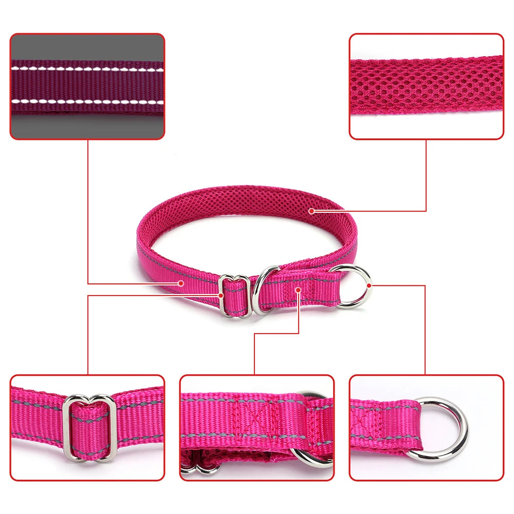 Anti-Suffocation Mesh Dog Collar for Medium & Large Dogs