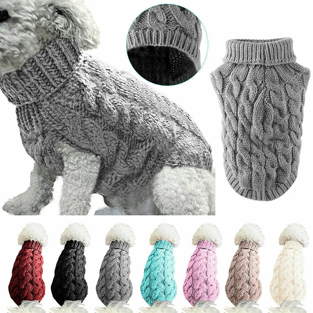 Small Dog Sweater, Autumn/Winter Knitted Warm Pet Clothes