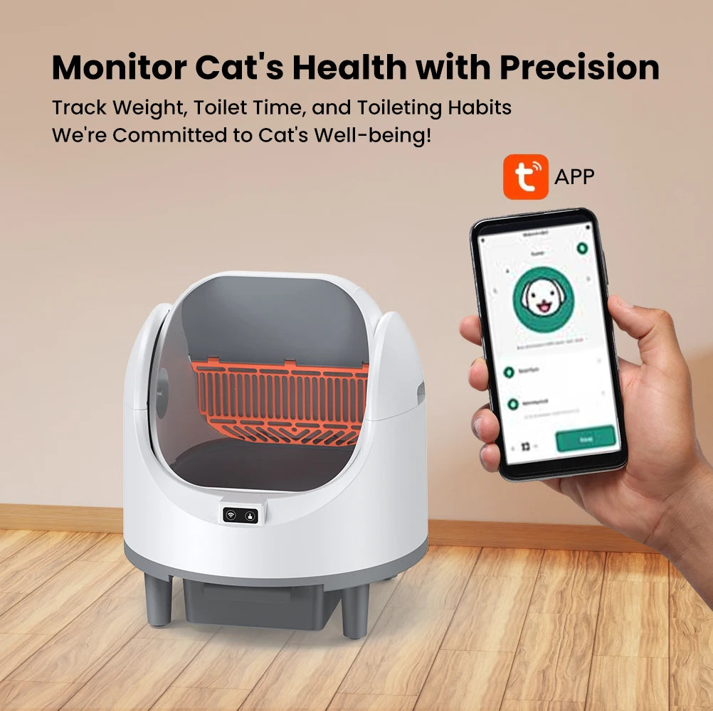 Smart Self-Cleaning Cat Litter Box with App Control