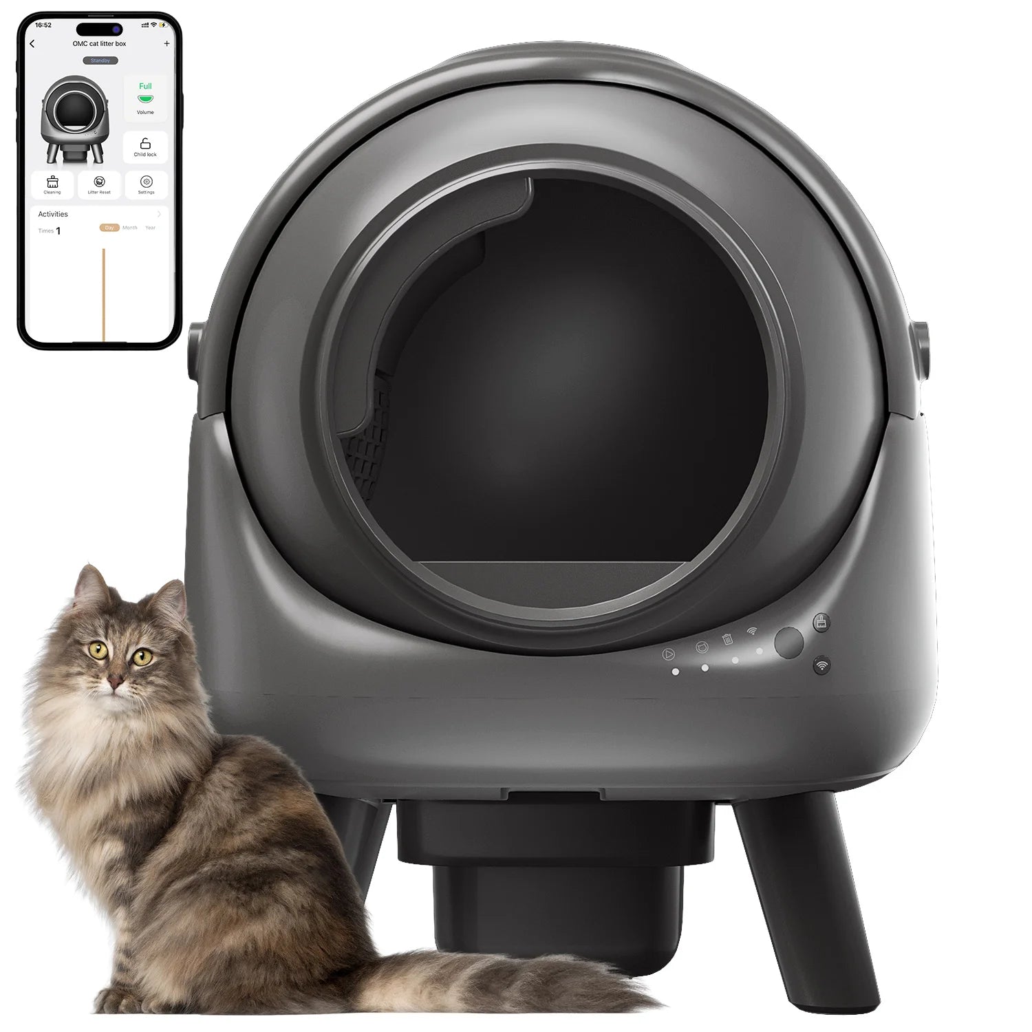Smart Self-Cleaning Litter Box for Multiple Cats – Automatic, Odor Control, Easy Maintenance